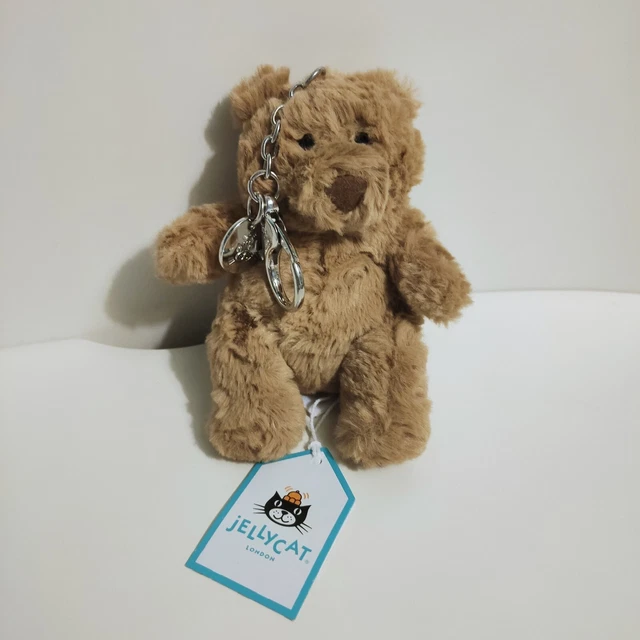 JELLYCAT BARTHOLOMEW BEAR Bag Charm Keyring Keychain New With Tags £24.