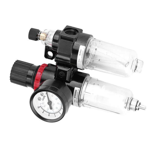 Pneumatic G1/4 Inch AFC2000 Filter Pressure Regulator Kit（0-213 Psi）Water YA