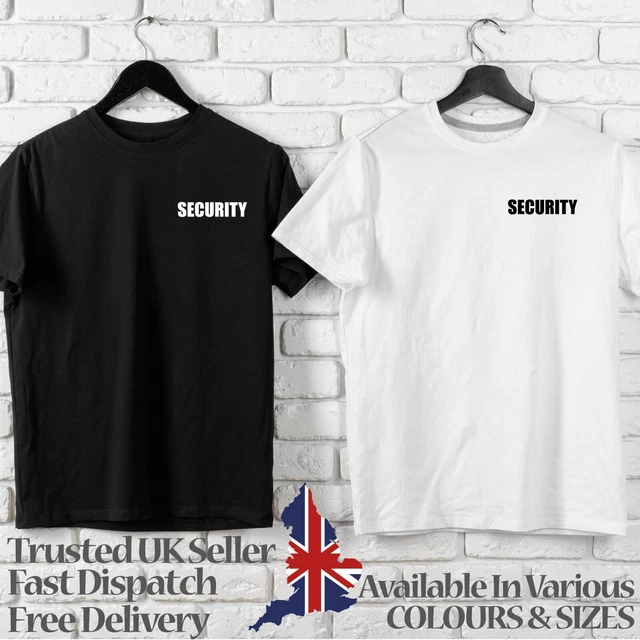 T-Shirt T-SHIRT SICUREZZA - ABITO FANTASIA OUTFIT FUN CREW STAFF TOP MAGLIETTA REGALO DIVERTIMENTO