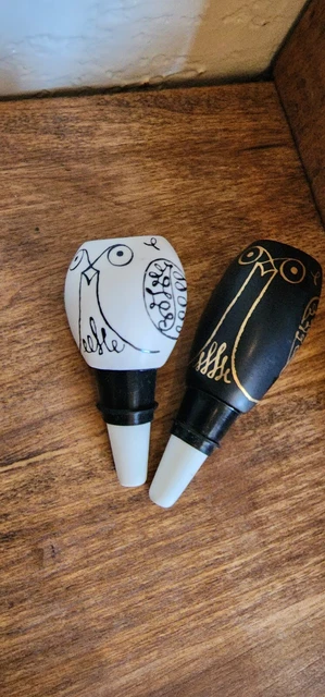 Kate Spade New York Lenox Woodland Park Owl Black & White Bottle Stopper