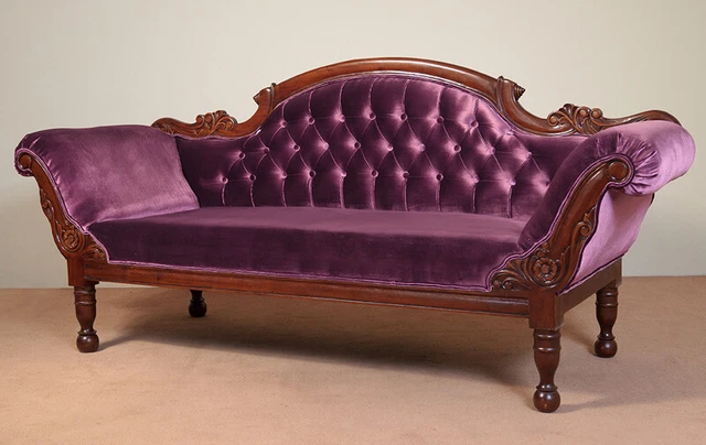 Button Tufted Sofa Couch solid wood louis style Chesterfield velvet 80164f
