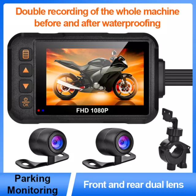 Registratore video dashcam 1080P/720P registratore unità impermeabile attrezzatura moto