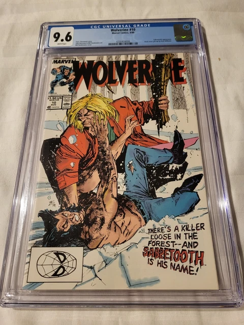 Wolverine #10 CGC Graded 9.6 Marvel August 1989 White Pages Comic Book.