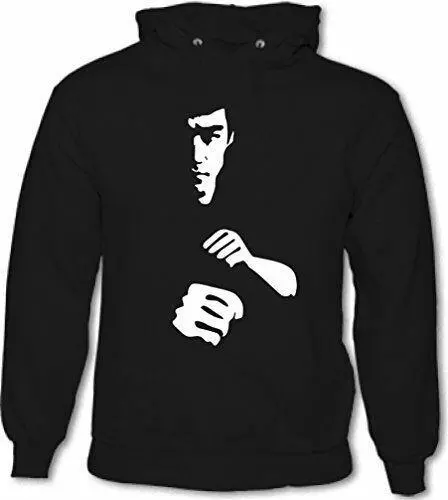 Martial Arts Silhouette Mens Hoodie Enter The Dragon MMA UFC