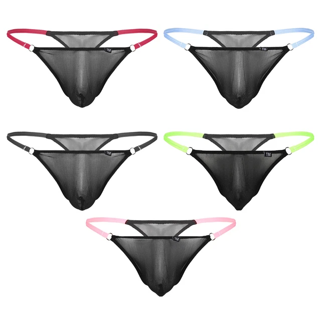 MENS SEXY MESH Sheer Jocktstrap Thongs G String Briefs Sissy Panties