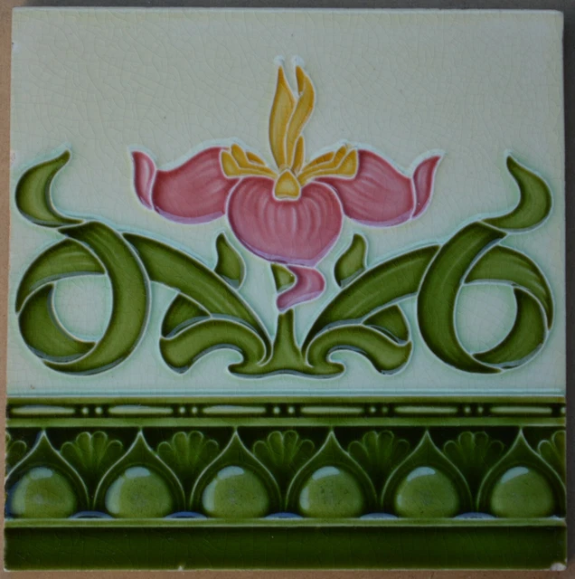 Alfred Meakin - Antique Art Nouveau Majolica Tile C1900