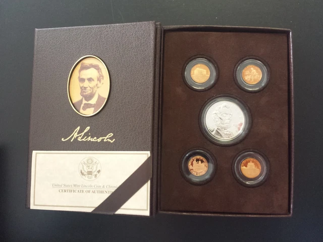 2009-P Abraham Lincoln Coin and Chronicles Silver and Bronze 5-Coin Proof Set 2