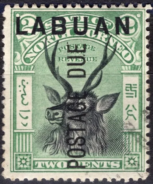 LABUAN 1901 POSTAGE DUE STAMP Sc. # J 1 FAUNA DEER