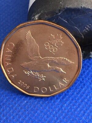 2006 Canada $1 Dollar Olympic Lucky loonie Coin Uncirculated From Mint Roll