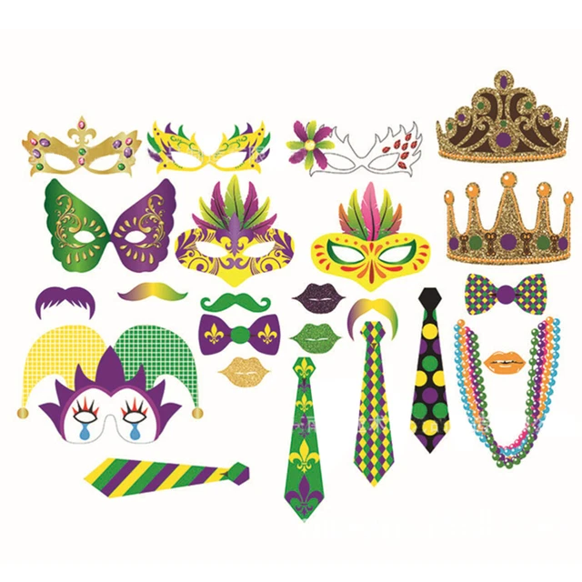 24 piezas Accesorios para fotos de fiesta de vestir Porps