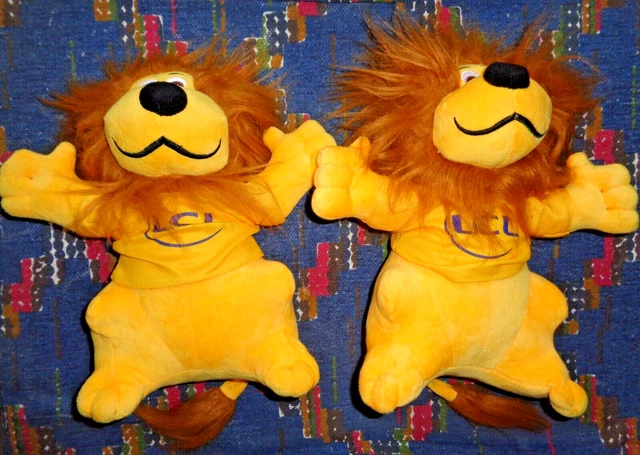 Peluche Lion Mascotte Crédit Lyonnais AJENA 42 Cm - Vintage Années 80 Tour De France