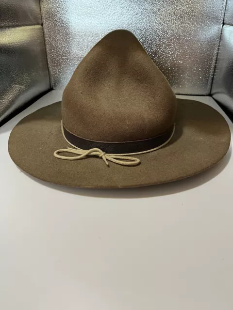 FELT CAMPAIGN HAT BSA SCOUT LEADER Vintage 1950s BOY SCOUTS OF AMERICA