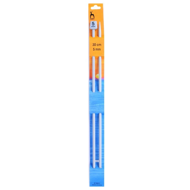 Agujas de tejer clásicas de un solo extremo pony de 5,00 mm - 30 cm - P32611 - CORREO GRATUITO