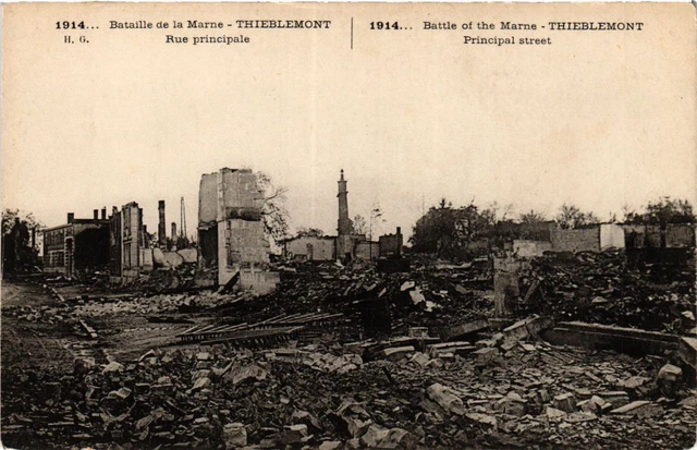 CPA Bataille de la MARNE THIEBLEMONT-Rue principale (346580)