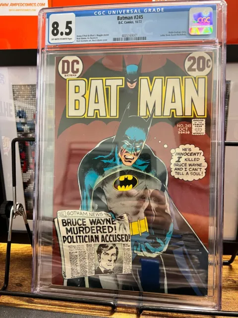 Batman #245 Cgc Graded 8.5 Dc Comics 1972
