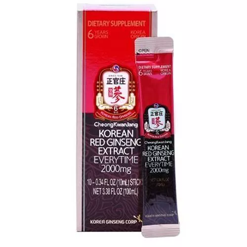 Coreano Rojo Extracto de Ginseng Everytime 2000MG 10.1ml Por Cheong Kwan Jang