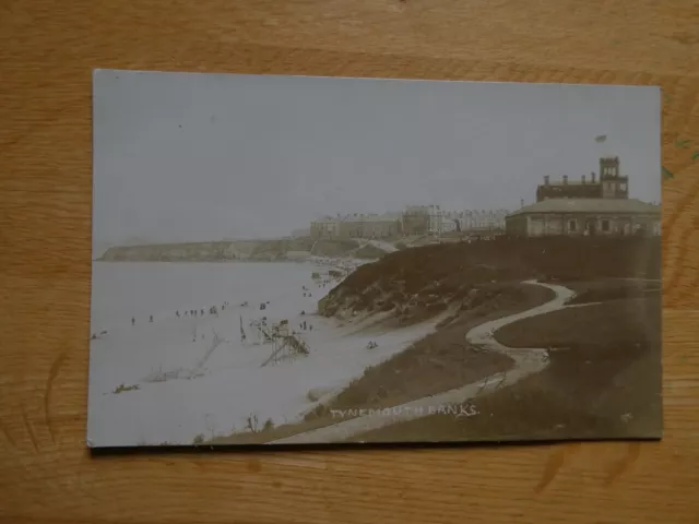 Pre 1914 Real Photo Postcard of TYNEMOUTH BANKS SANDS, Northumberland