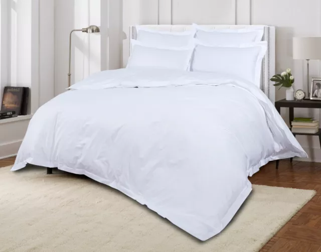 800 Thread Count Pure Oxford White Duvet Quilt Cover Pillow Cases Hotel quality