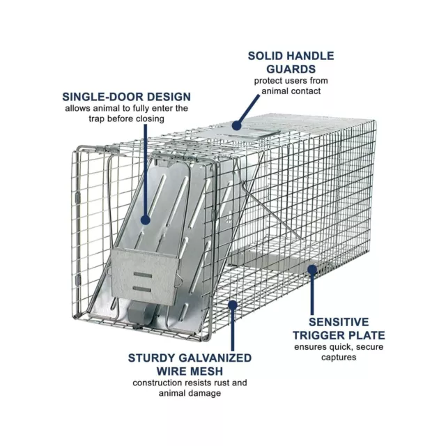 Havahart 1079 Large 1-Door Humane Animal Trap for Raccoons, Cats, Groundhogs,...
