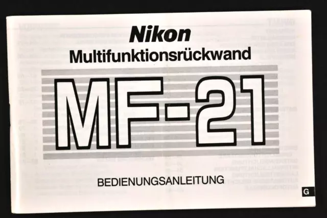 Nikon  MF-21 Bedienungsanleitung in D