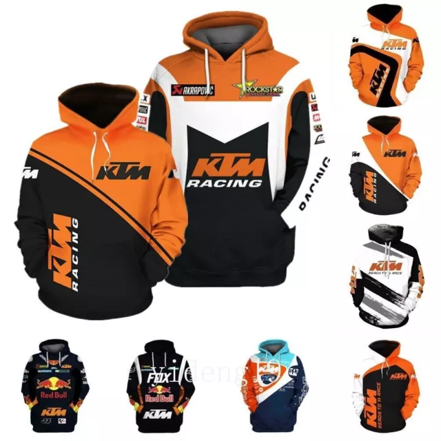 Mens Motogp KTM Racing Hoodie Motorcycle Sweatshirt Hooded Top Jumper Coat Gift