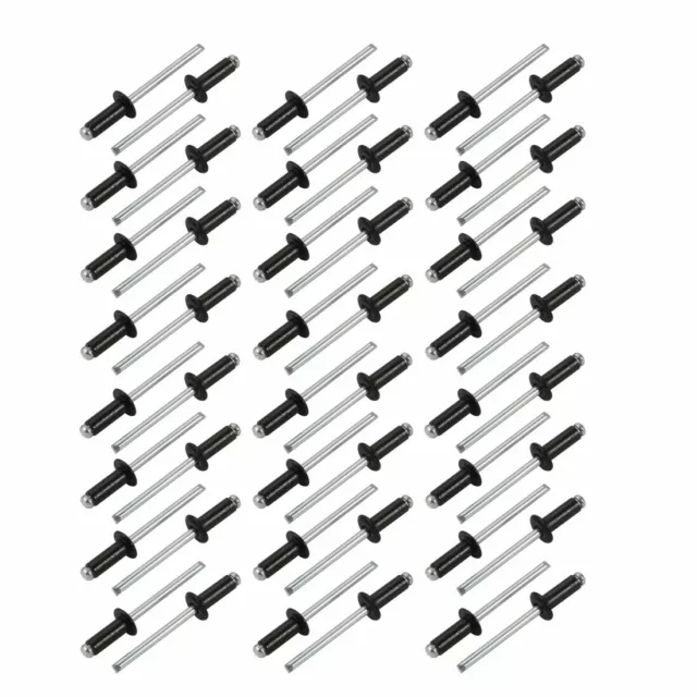 M5x12mm aluminium Extrémité ouverte Dome Rivets aveugles à tête ronde 50pcs