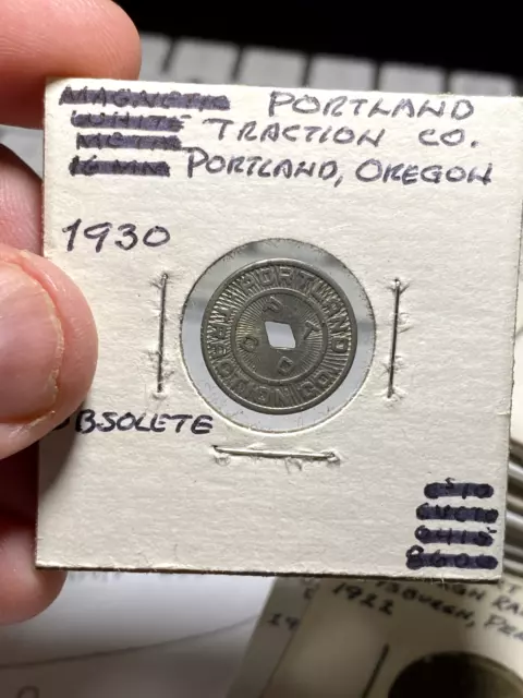 1930 Portland Oregon Traction Co. Transit Token