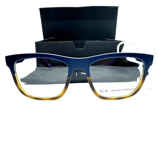 Armani Exchange AX3050 8246 Eyeglasses Frame Men's Matte Havana Full Rim H9648