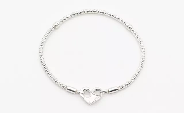 Pandora Armband Infinity Herzverschluss Sterlingsilber 16,5 cm lang SEHR GUT