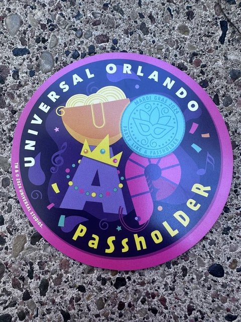 UNIVERSAL STUDIOS ORLANDO UOAP Mardi Gras Passholder 2024 40.00