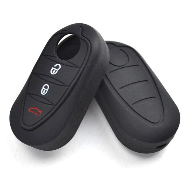 Coque De Remplacement Pour Clé Alfa Romeo 147 - Télécommande 3 Boutons, Couleur Noire