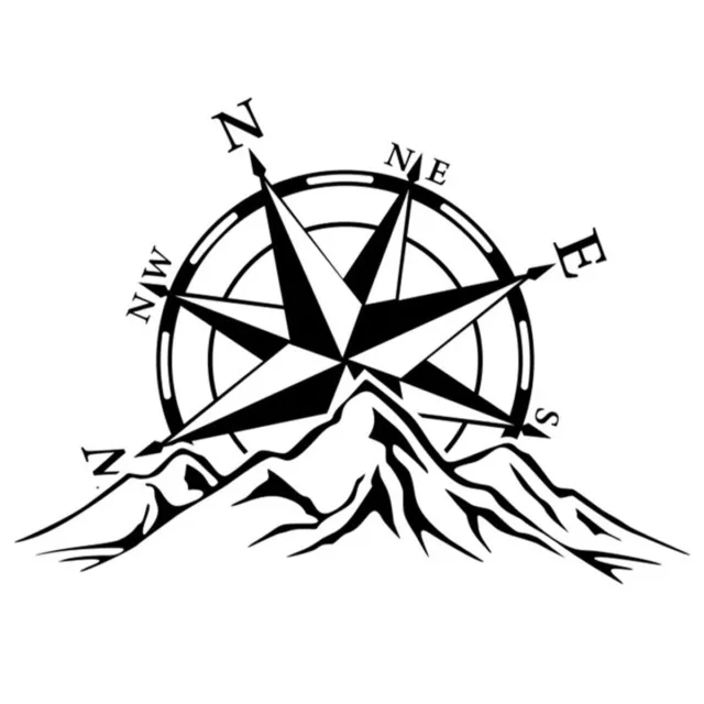 Motorhome Camper Van Caravan / Stickers / Decal / Graphic / Compass Mountains