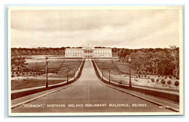 'Stormont' Northern Ireland Parliament Buildings Belfast Valentines Postcard