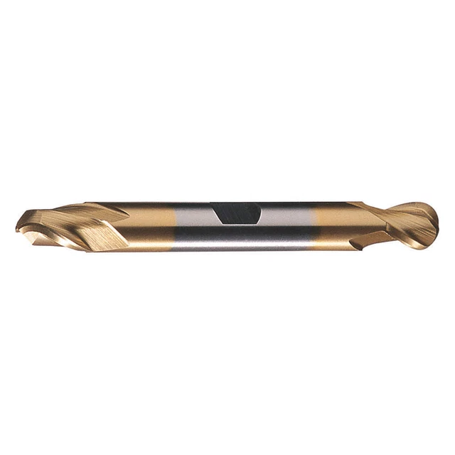 CLEVELAND C75120 Ball End Mill,Double End,1/8",HSS