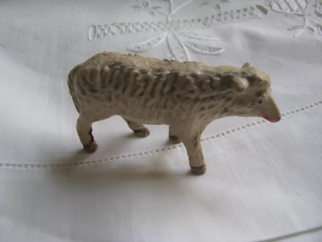 Vintage Composition German Sheep Hand Painted Animal