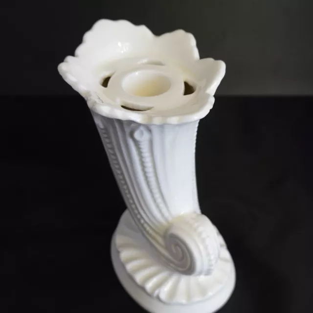 Vintage Cornucopia Horn Of Plenty Ivory Cream Vase Holder Made In Japan