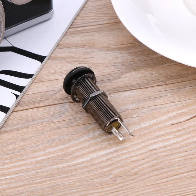 Prise de sortie Jack Long fileté sortie stéréo de cuivre brun 1pcs pour guitare 2