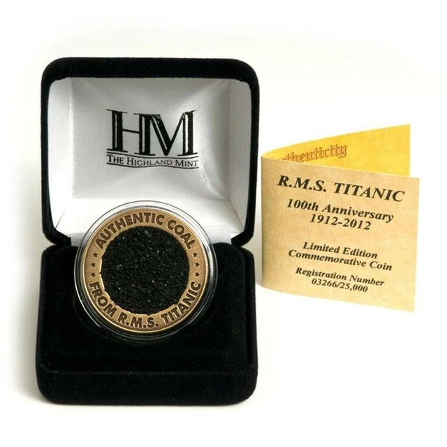 PIÈCE DE CHARBON Commémorative Rms Titanic Édition Limitée 100E Anniversaire EUR 53,13 PicClick FR