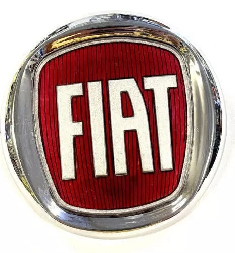 Stemma Logo Emblema Anteriore Rosso Fiat 500 Panda Grande Punto Doblo Linea 95Mm