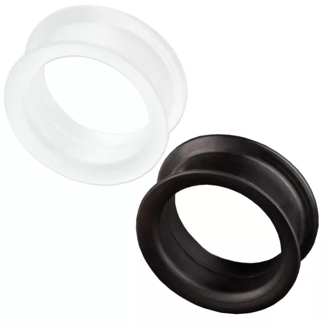 4 - 44mm Tube Tunnel Oreille Plug Silicone Piercing D'Oreille XXL Grand Flexible