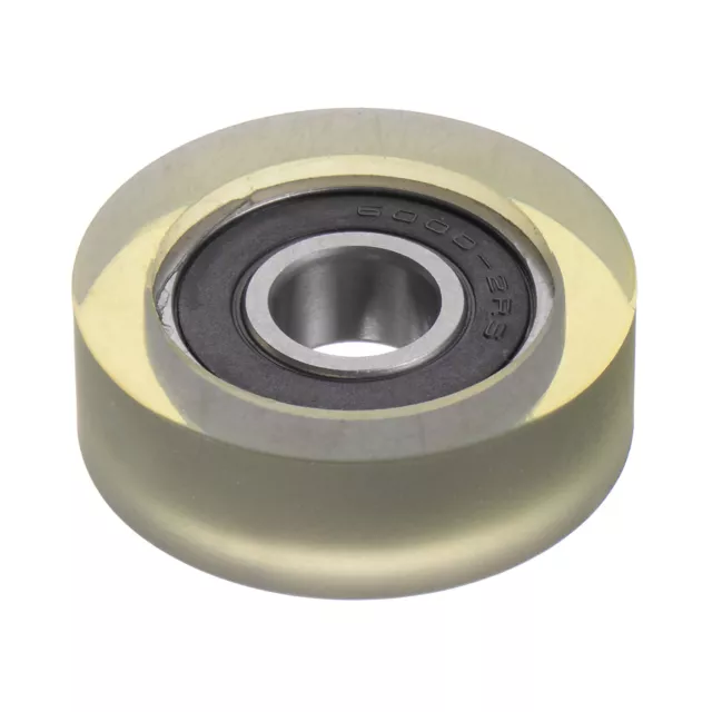 PU Pulley Roller Bearing 10x35x11mm Polyurethane Coated Guide Wheel, Green