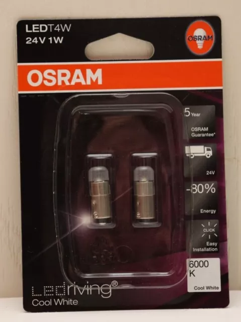 OSRAM 3850CW-02B T4W LEDriving 6000K - kühlweiße LED-Lampen (Doppelpack)