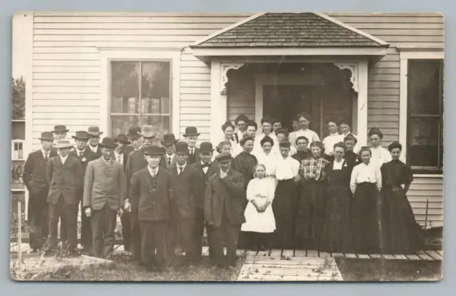Family or Church Group JOICE Iowa RPPC Antique Worth County IA Photo 1908