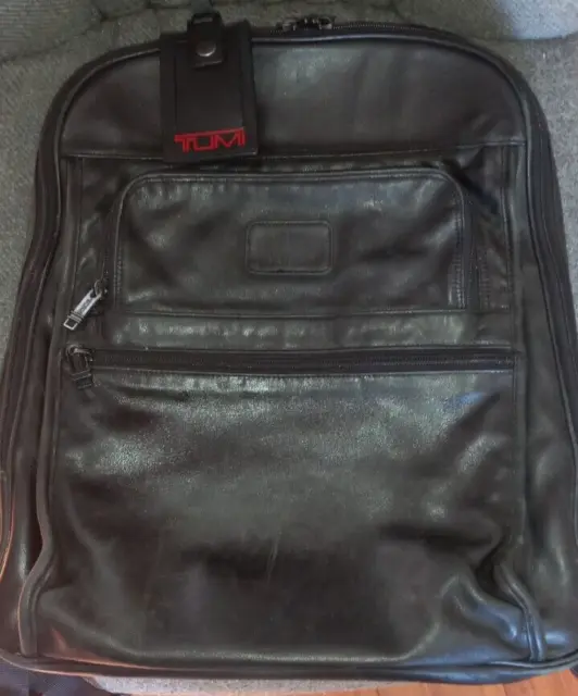 Tumi Alpha Backpack all leather bag black rare