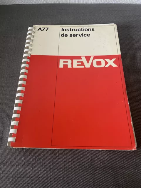 Instructions De Service Revox 77