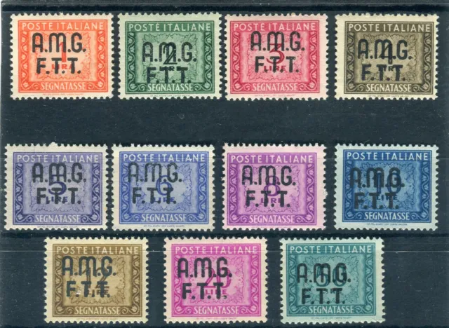 1947/49 Trieste A AMG Ftt Complete Series Postage Stamps With 3 Lire Fil Lett