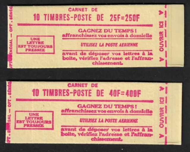 Folletos Senegal Senegalese Elegance 25f+40f SELLADOS EXTREMADAMENTE RAROS 1972 MNH