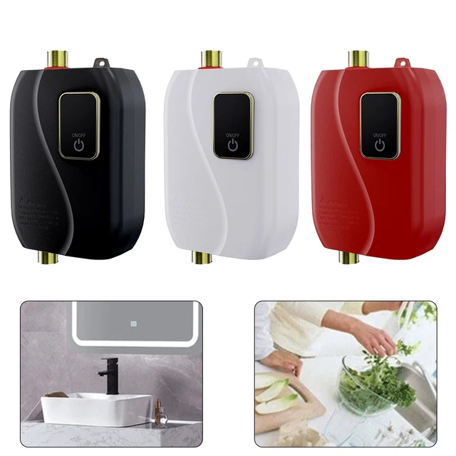 Weciau Rubinetto Elettrico Acqua Calda, 220 V 3000W, Girevole a