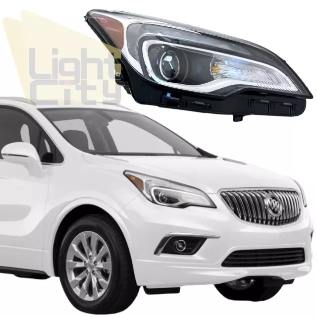 [Halogen] For 2016-2018 Buick Envision Passenger Headlamp with BULB (LED DRL) RH