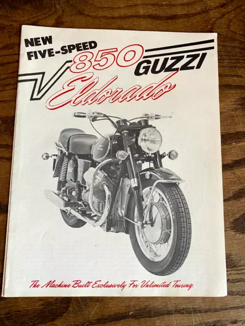 Vintage 1974 MOTO GUZZI  850 ELDORADO MOTORCYCLE BROCHURE / CATALOG